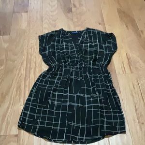 Apt. 9 Black Mini Dress with White Grid